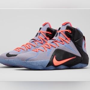 Nike Lebron James Easter Light Blue Sunset Glow Black Shoes  youth Sz 6